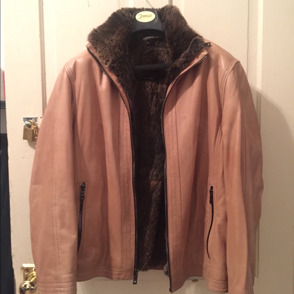 Andrew Marc Deerskin fur lined coat (negotiable)